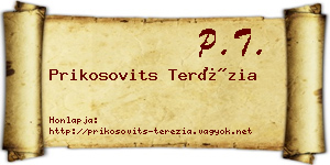 Prikosovits Terézia névjegykártya